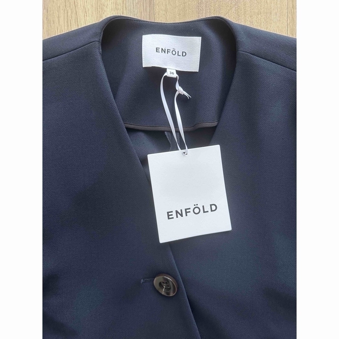 ENFOLD - エンフォルド enfold ジャケット ノーカラー 新品未使用タグ