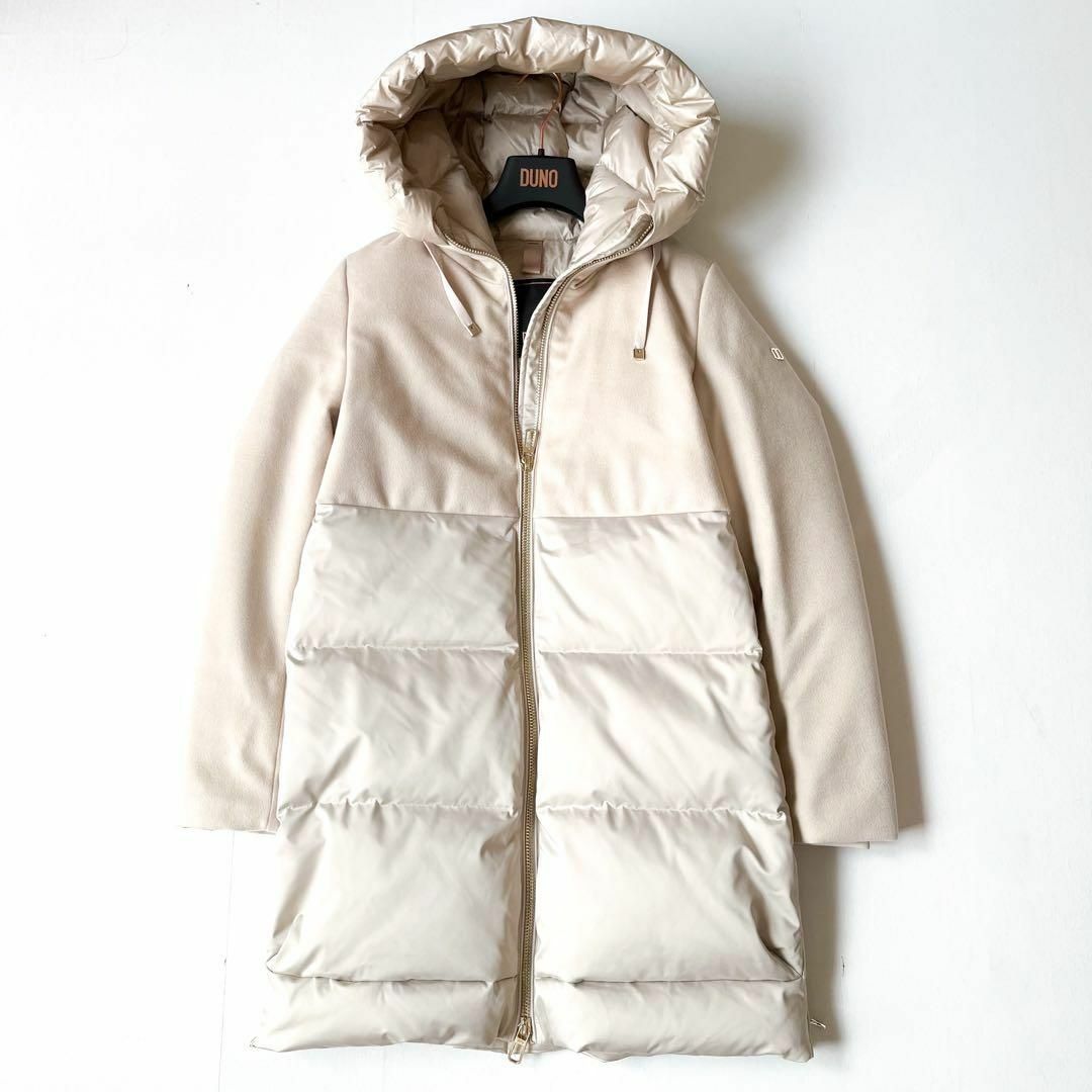 DUNO - 極美品✨ デュノ DUNO ウール切替 ロングダウンコート オフ