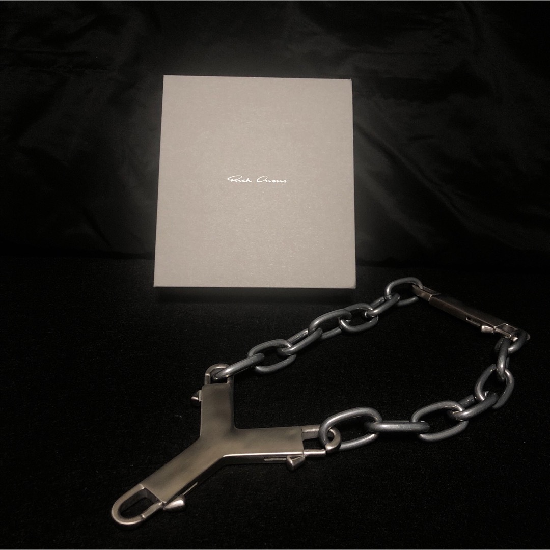 Rick Owens - Rick Owens ケルベロスチョーカー シルバーネックレスの