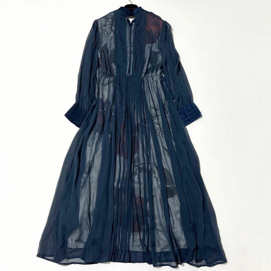 Ameri VINTAGE - AMERI ELLA VEIL DRESS ネイビー Mサイズ 2020AWの