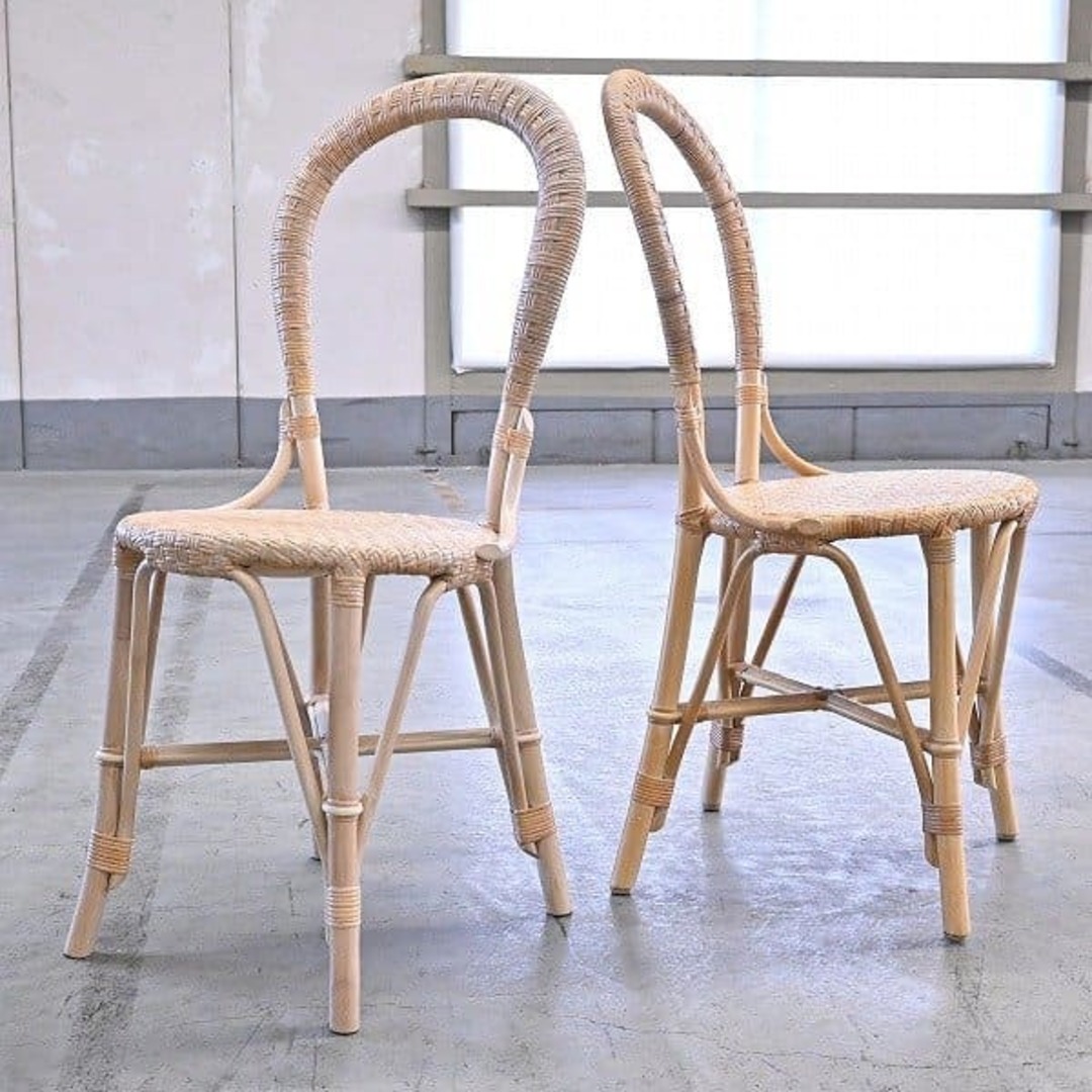 山川ラタン 11万 サイドチェア 2脚セット 岩倉 榮利 椅子 ラウンジ 籐