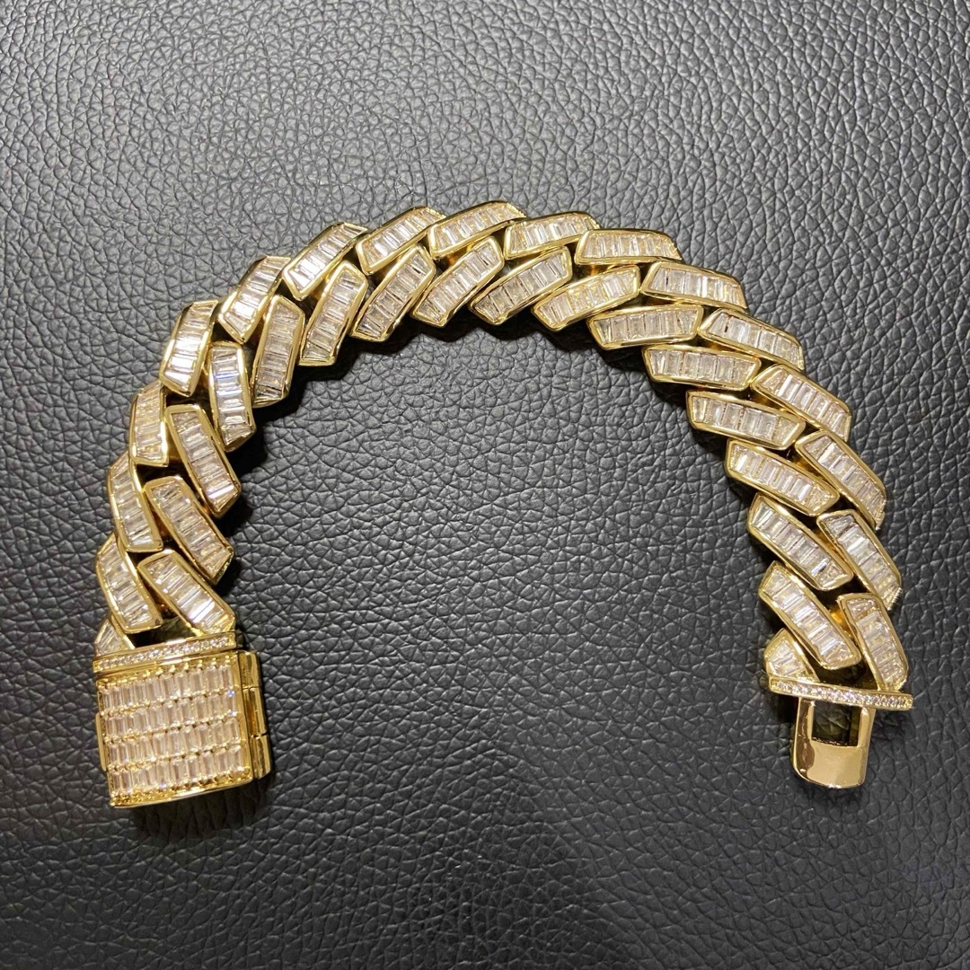 舐達麻着用18k gp マイアミチェーン ブレスレット ゴールド アバランチ