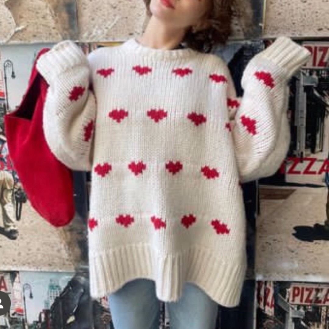 nknit ♡ knit ライン ハート ニット ハート柄の通販 by kayo's shop