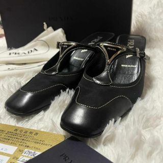 美品・箱付】PRADA プラダ パンプス ヒール ミュール 24.5cm