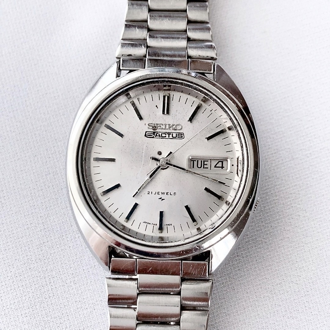 SEIKO - ビンテージ SEIKO5 ACTUS 21石 メンズ自動巻腕時計 稼動品