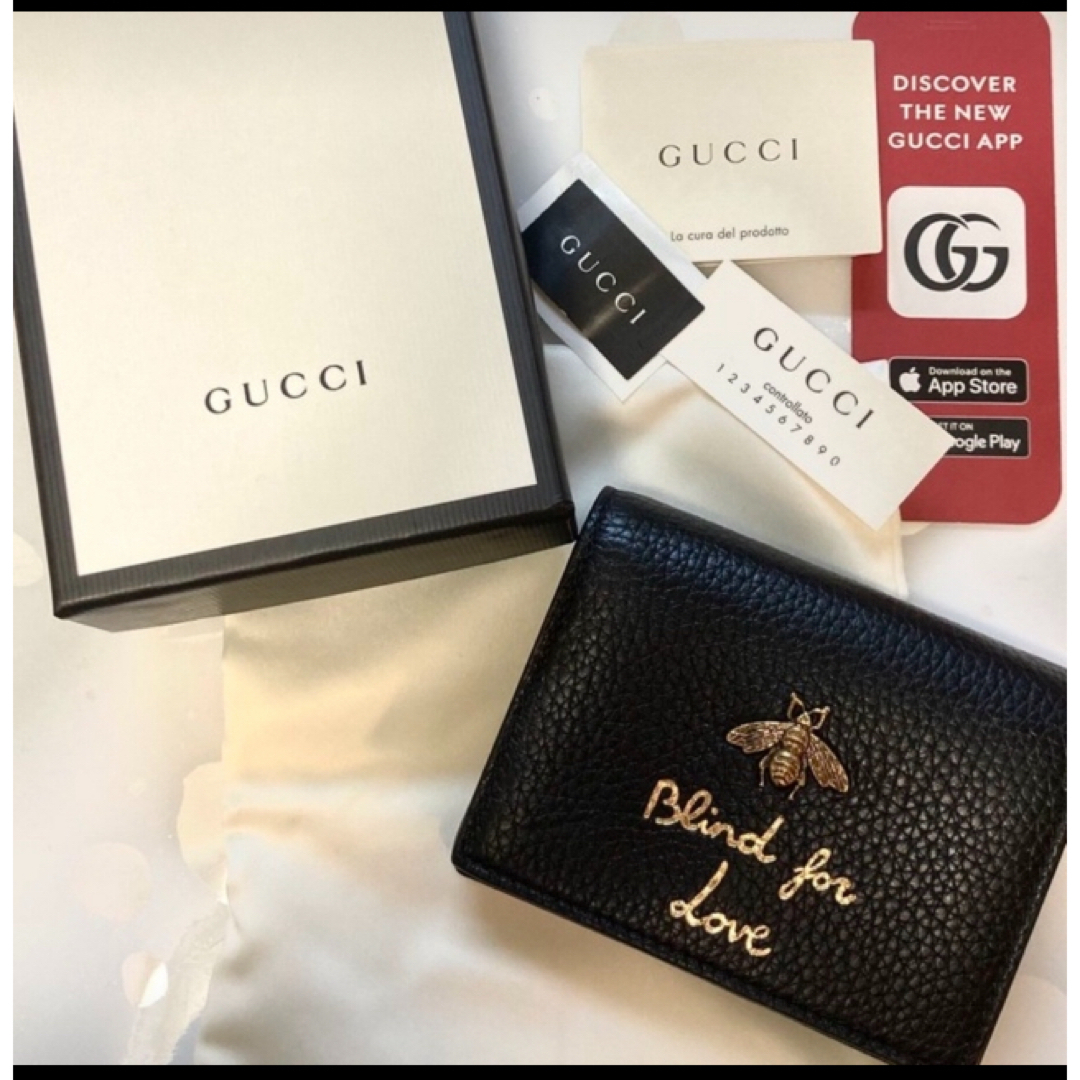GUCCI アニマリエ ビー 二つ折りウォレット ミニ財布 蜂