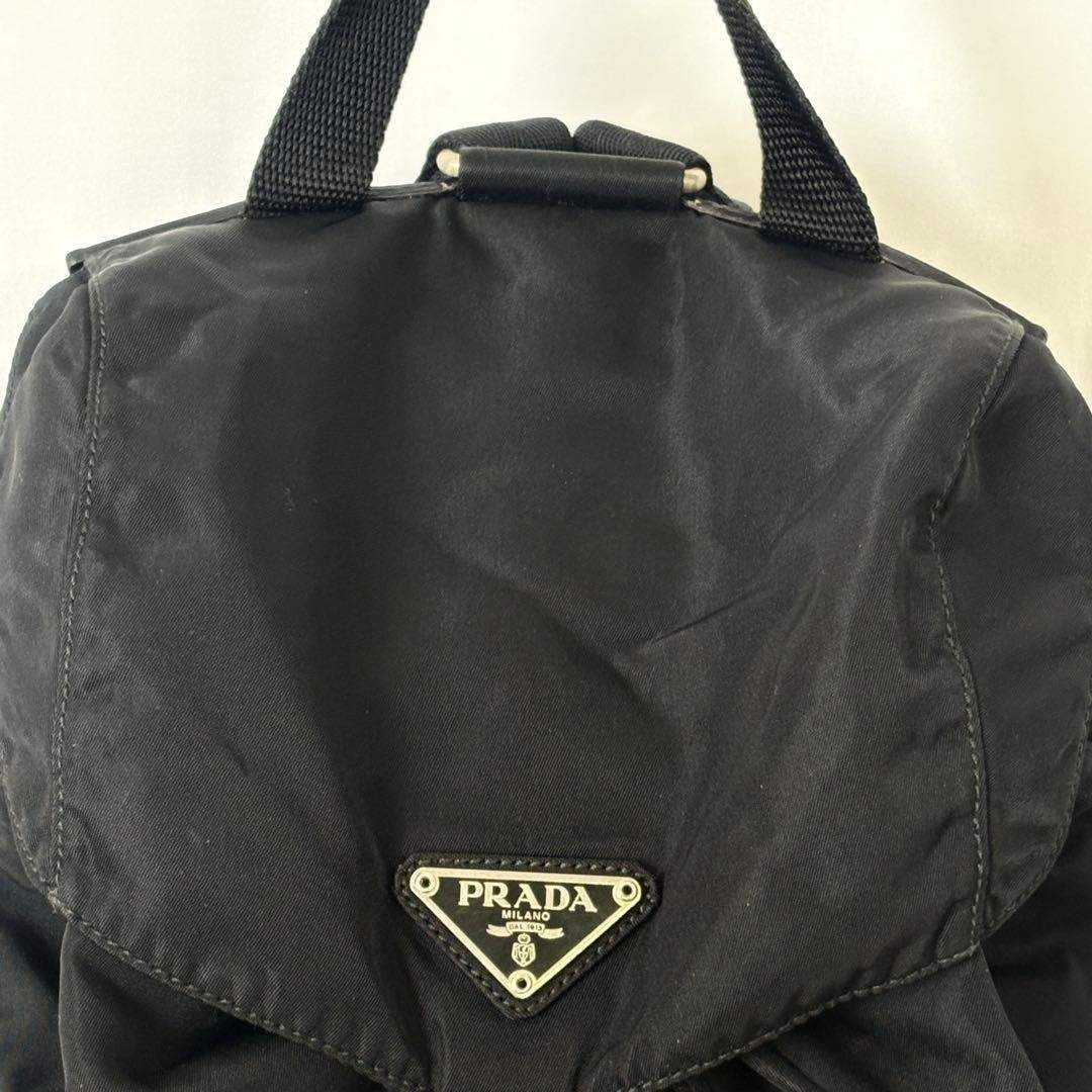 極美品 定番PRADA VELAナイロン リュックサック白タグあり