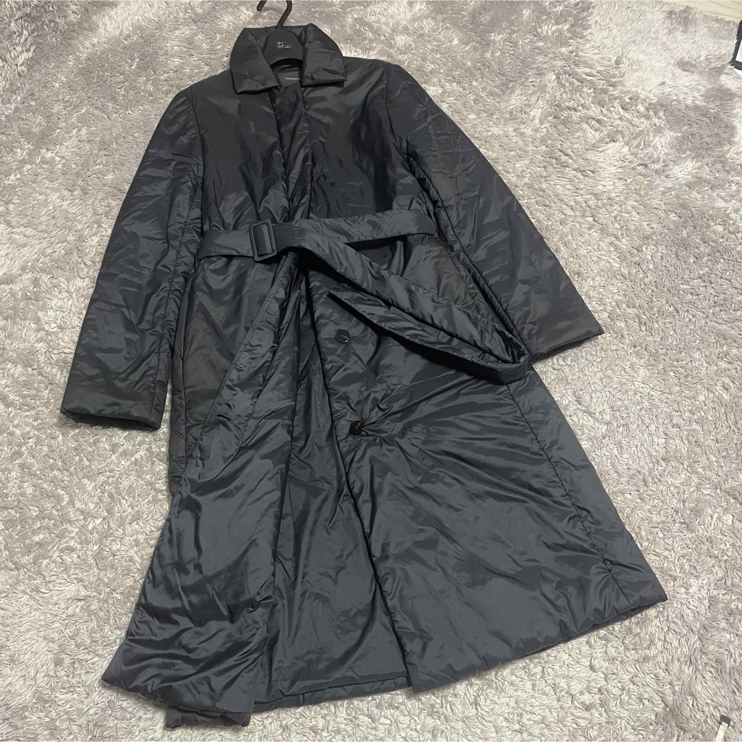 現行 希少 セオリー 中綿コート ベルト付 ダークネイビー