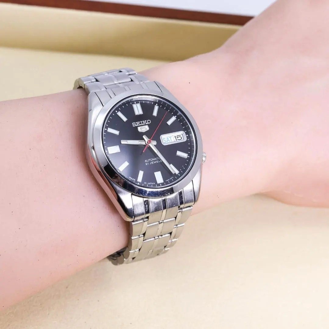 稼働 SEIKO 5 腕時計 機械式 自動巻き 裏スケ デイデイト 2555の通販は