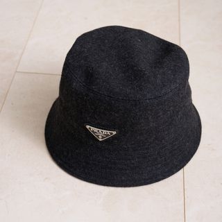 PRADA - ssense購入確実正規品PRADAブラックプラダナイロンバケット