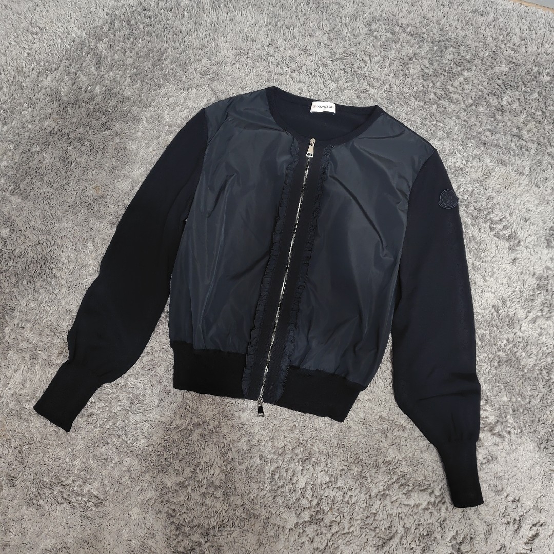 MONCLER - 良品 モンクレール フリルジップカーディガン レディース