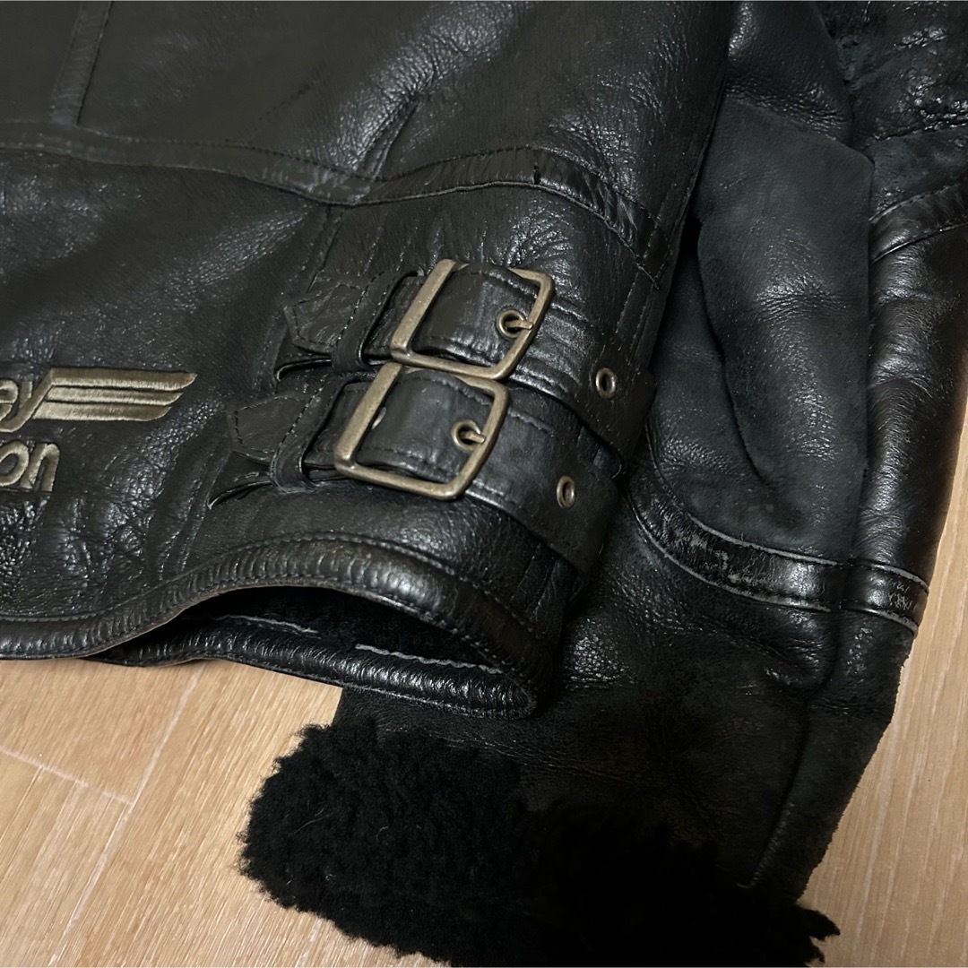 Harley Davidson - 希少 HARLEY-DAVIDSON ムートン レザージャケット b