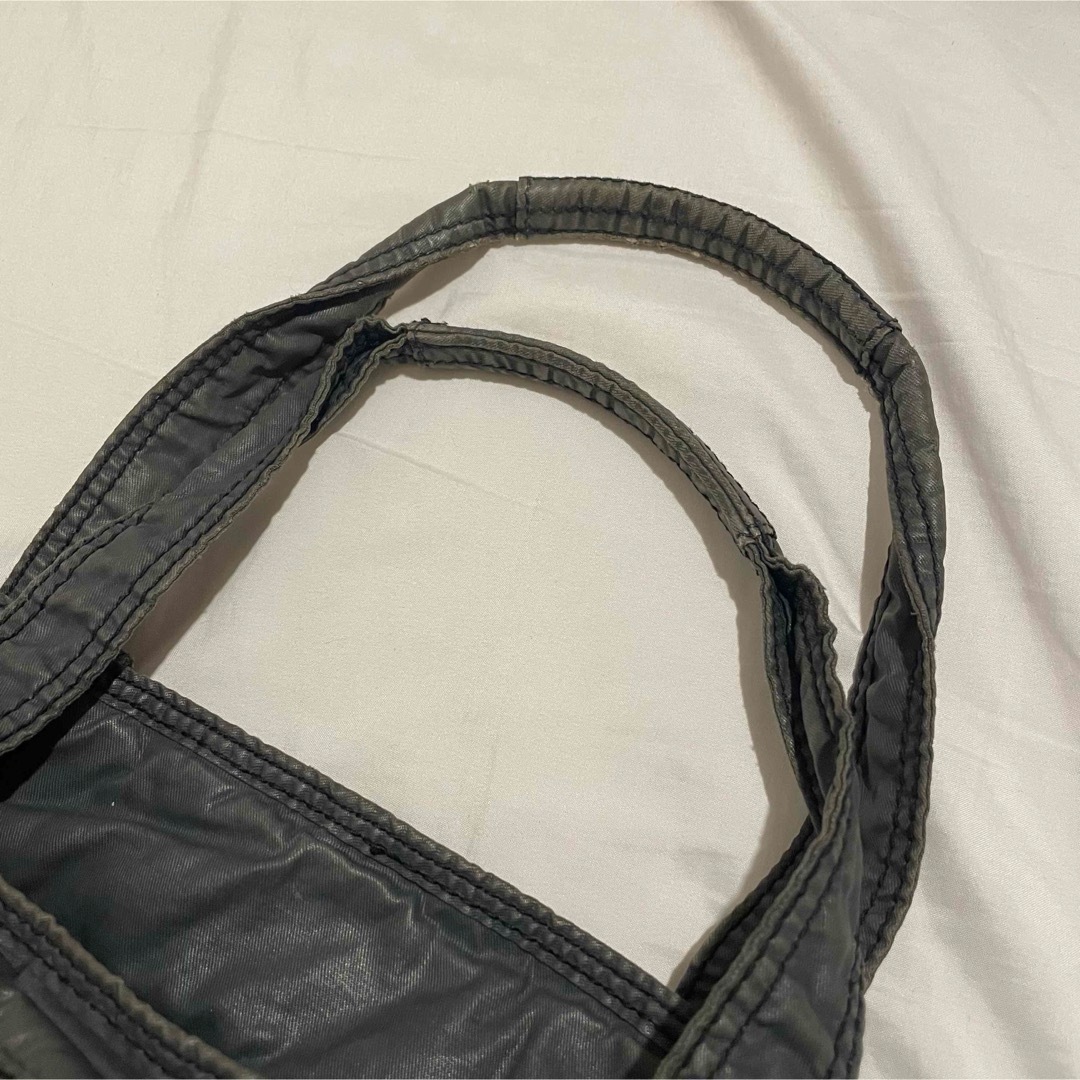 DIESEL y2k archiveメタリック加工 トートバッグ ブラックカーキ