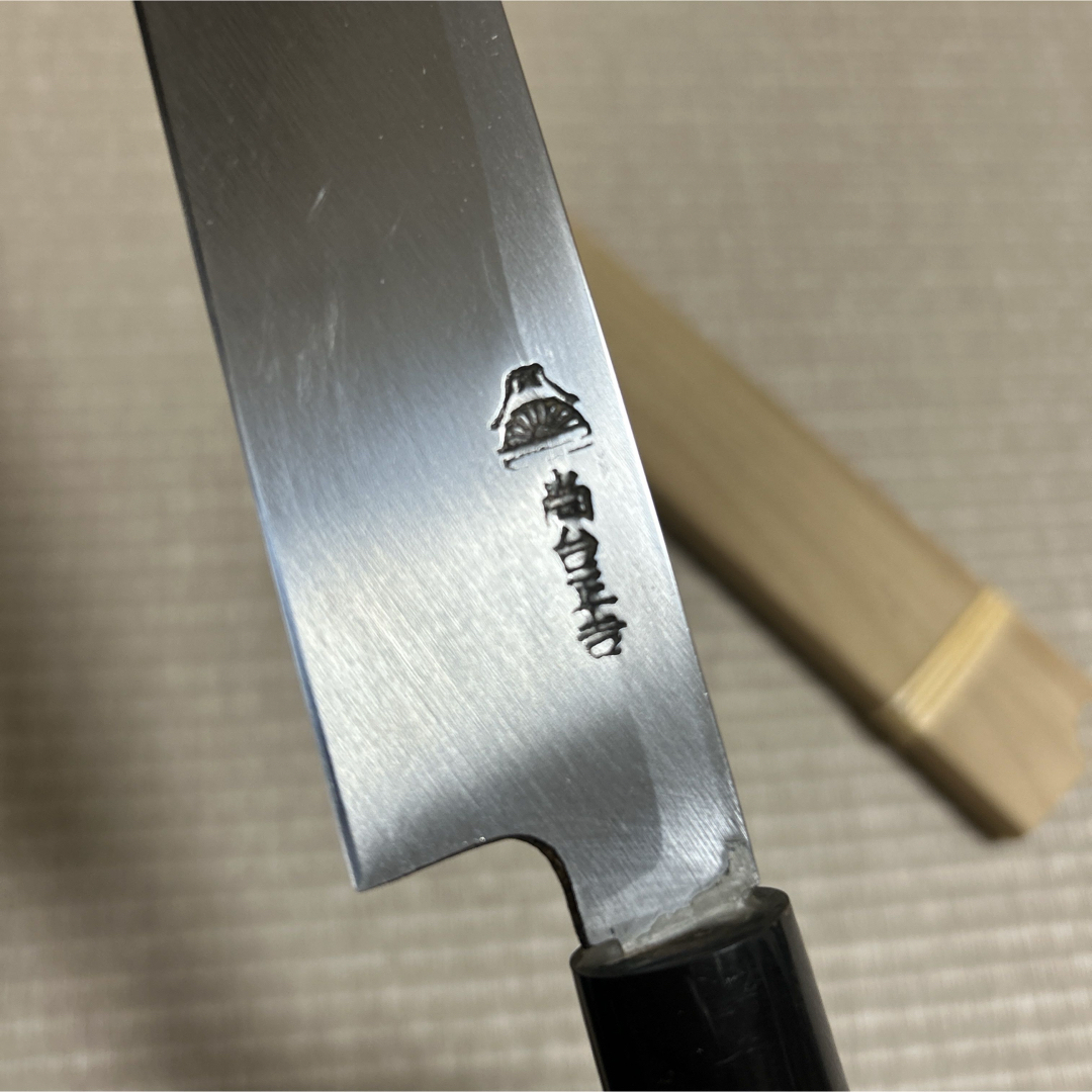 ほぼ未使用に近い 柳刃 包丁 和包丁 尚台正吉 白鋼 刺身