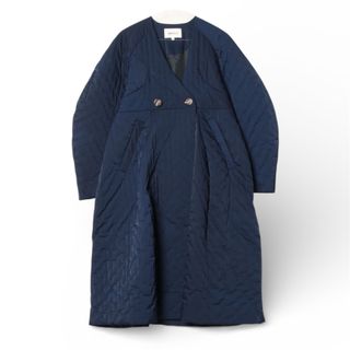 ENFOLD - 美品✨エンフォルド ノーカラーリバーコート バイカラー