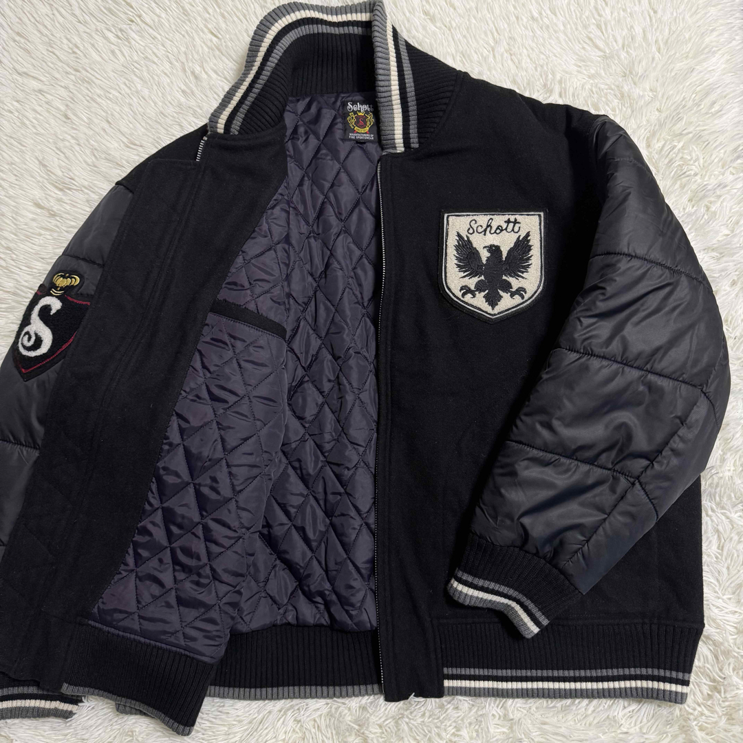 希少】schott ショット スタジャン ワッペン 4L キルティング 中綿