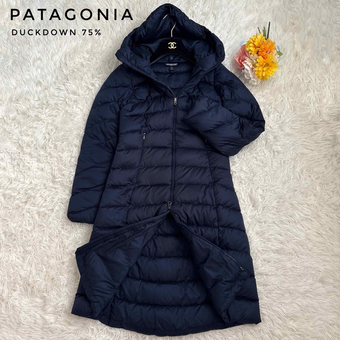 patagonia - パタゴニア ダックダウン ロングコート ネイビー パーカー