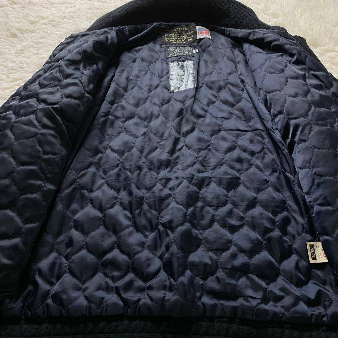 schott - 美品□schott DELUXE ゴンズジャケット G-8 ネイビー 40の