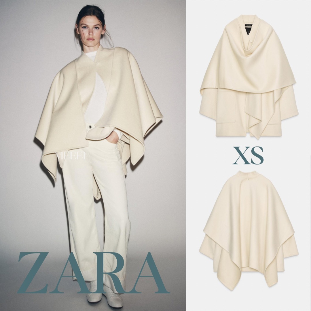 ZARA - ZARA ZW COLLECTION ウールケープコート XS エクリュの通販 by