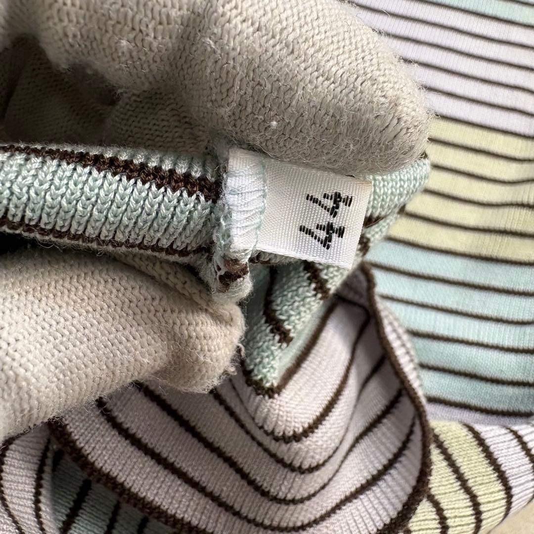 98P CHANEL シャネル 胸ココマーク刺繍 タンクトップ ボーダー CC