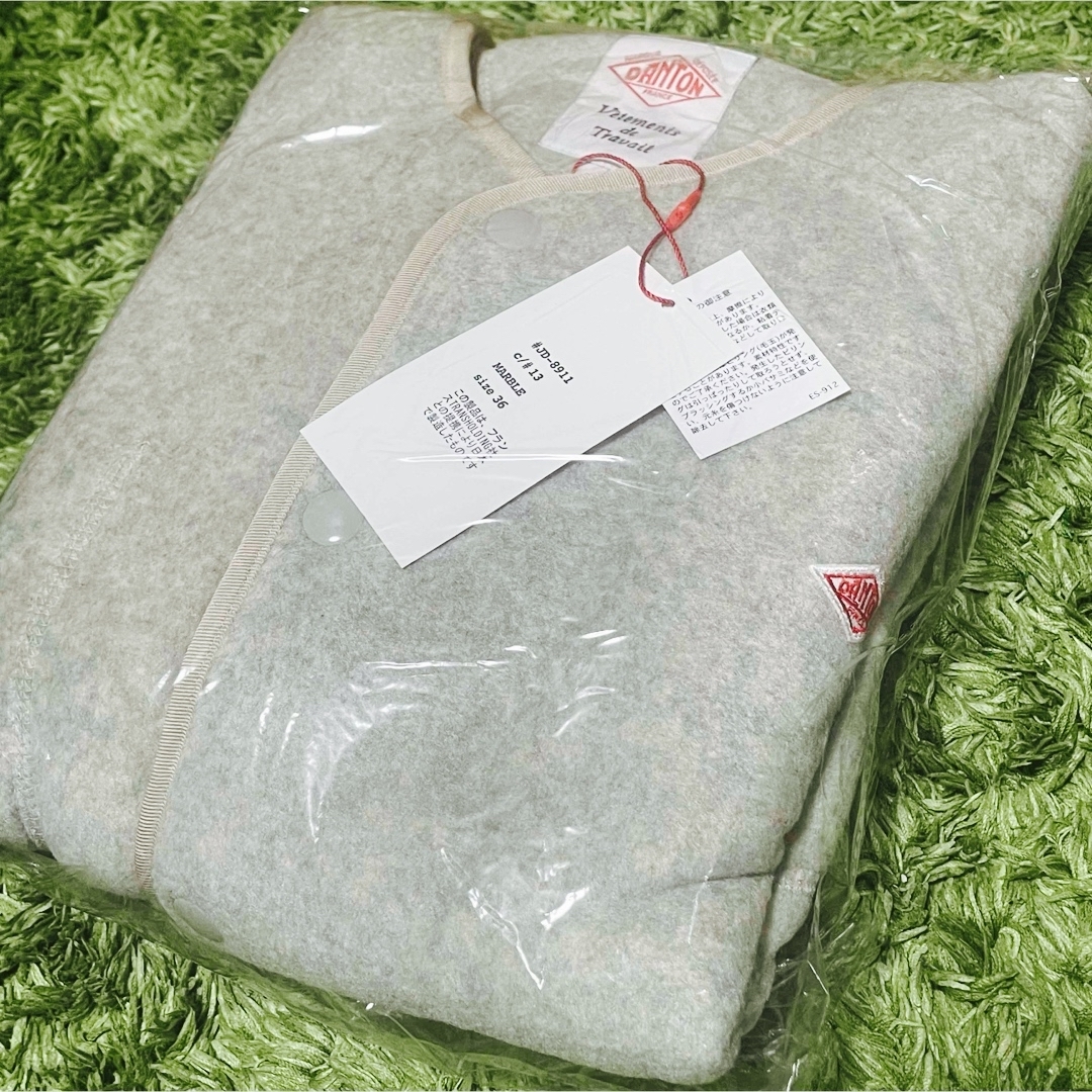 DANTON - 新品 DANTON ノーカラーフリース ジャケット 38 マーブル