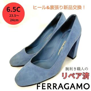Salvatore Ferragamo（ハイヒール/パンプス ・ ブルー・ネイビー/青色