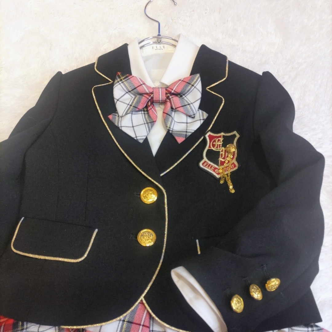 ELLE - 【美品】ELLE EN NOIR エル卒園入学式 スーツ 女の子3点セット