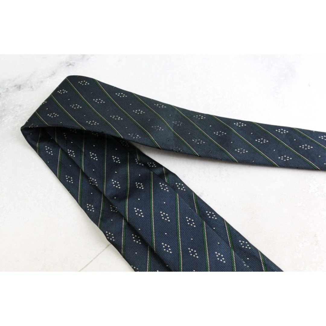 Dunhill - ダンヒル ブランドネクタイ ロゴ ストライプ柄 ドット 小