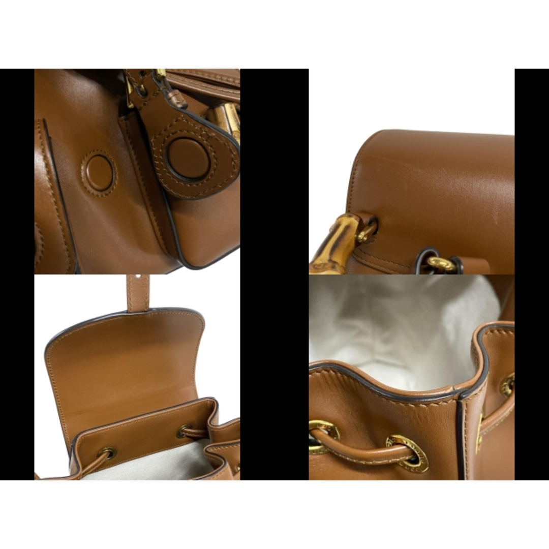 GUCCI - GUCCI(グッチ) リュックサック美品 バンブー 702101 ブラウン