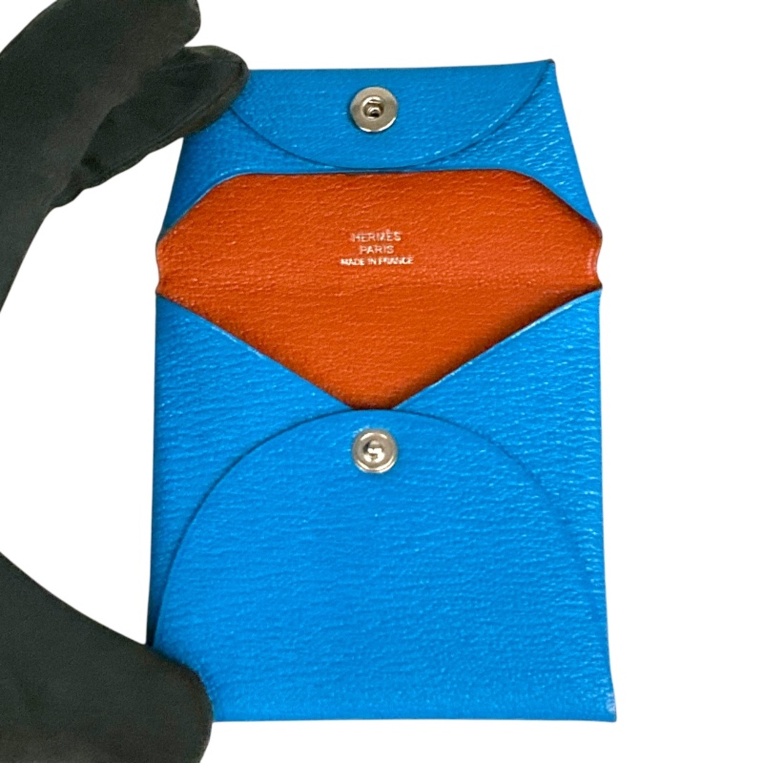 HERMES - エルメス HERMES バスティアヴェルソ Y刻 ブルー シェーブル