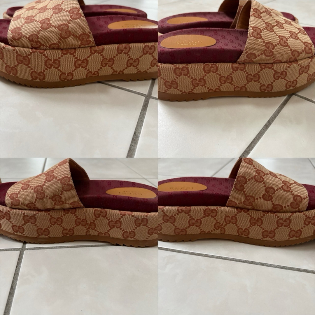GUCCI - 希少 GG総柄 厚底スライドサンダル 22.5〜23cm 美品 GUCCIの