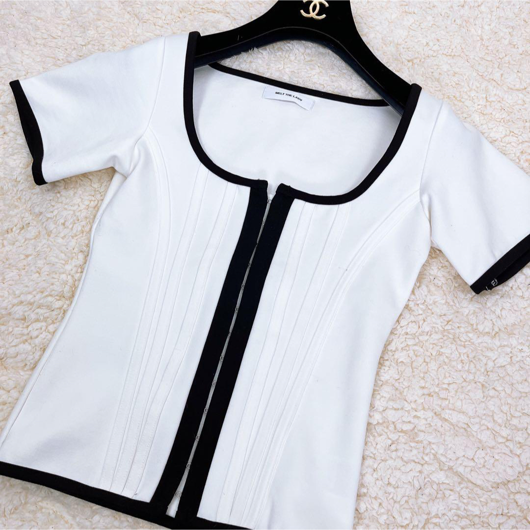 MELT THE LADY ショート丈 半袖 コルセット ジャケット トップスの通販