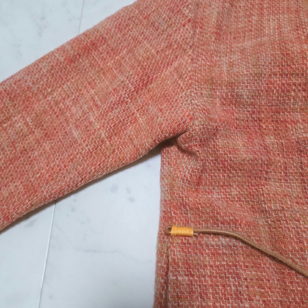 45R - 【希少】45R Badou-R ツイードジャケット ウール 革紐 フリンの