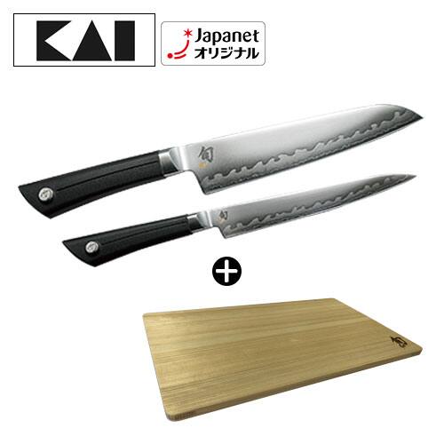 貝印 キッチン用品 【新品同様】旬SORA 包丁2点セット・旬まな板セット