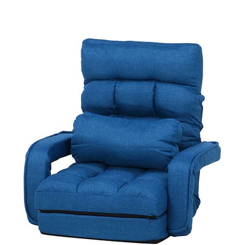 不二貿易 家具 【新品同様】多機能フロアチェア ネイビー 4WAY 通販