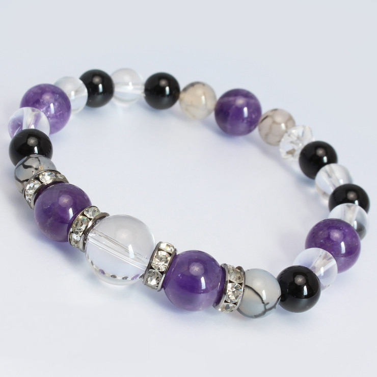 2月誕生石 アメジストブレスレット メンズ｜天然石・パワーストーン