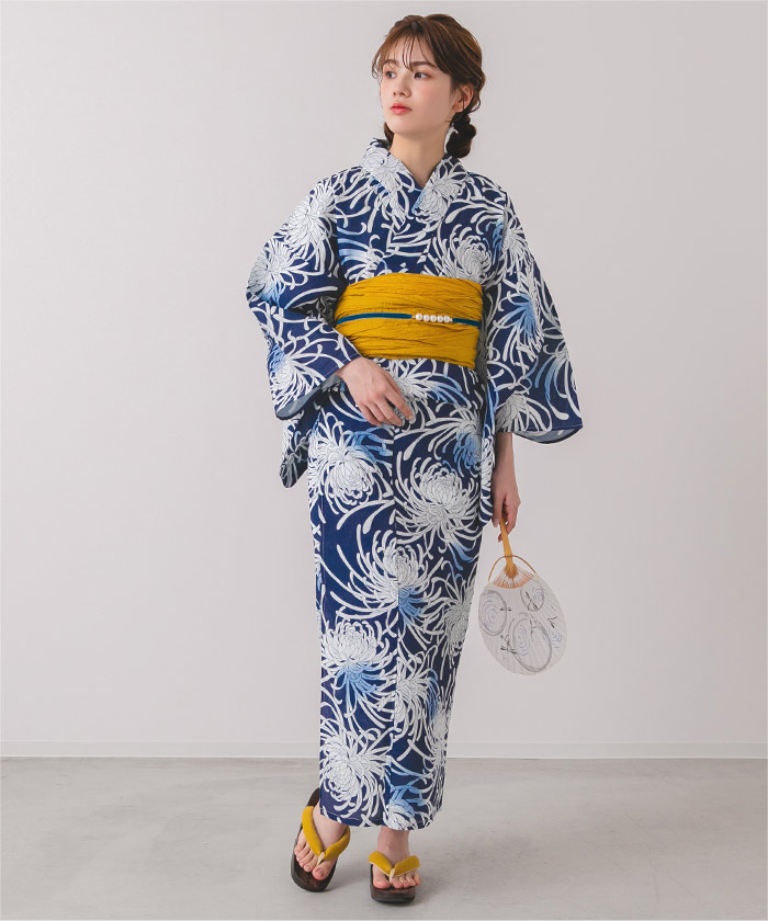 単品]綿麻生地はんなり乱菊柄浴衣 | ur's（ユアーズ）