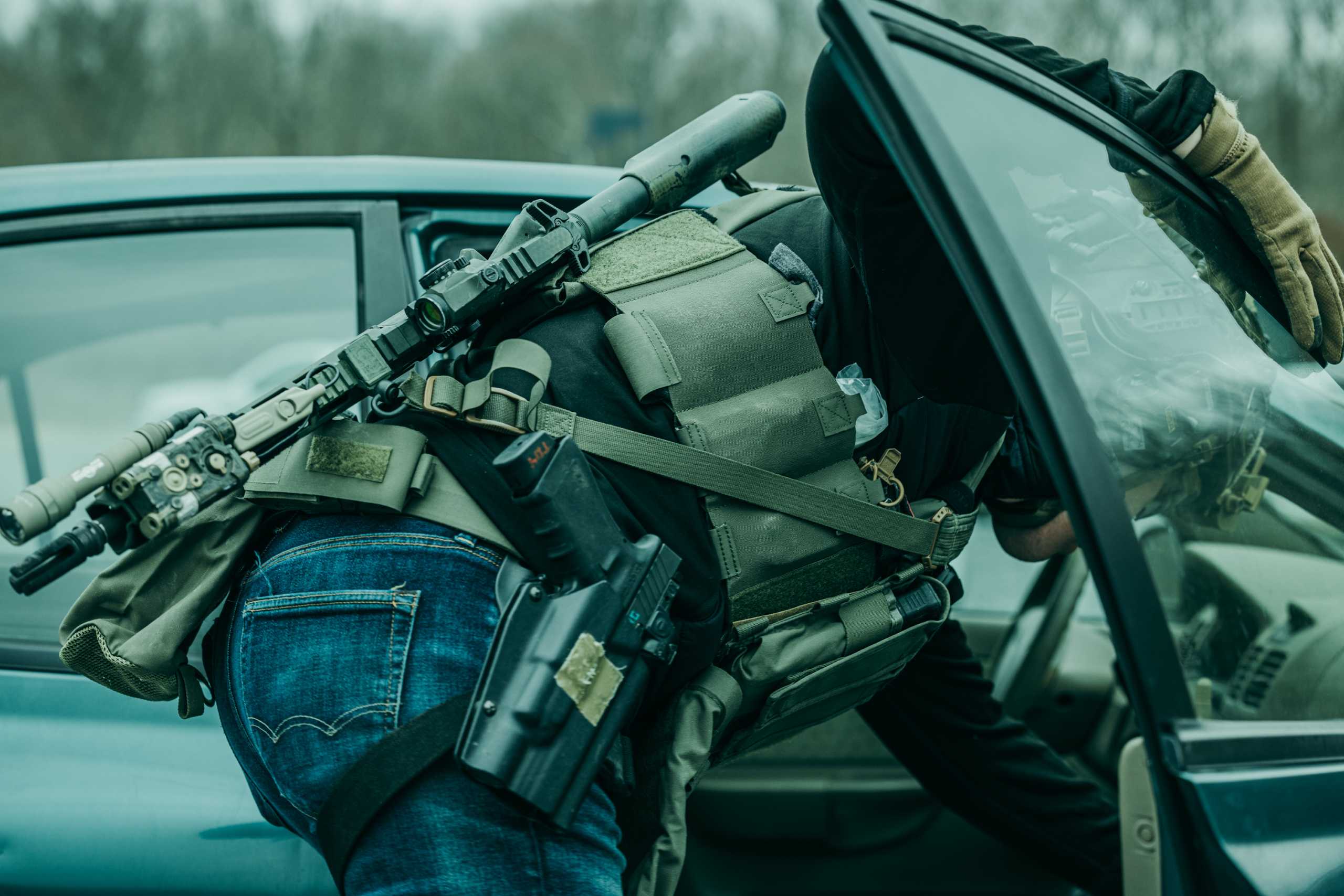 TREX ARMS スリングベルト RG レンジャーグリーン フック カバー付き