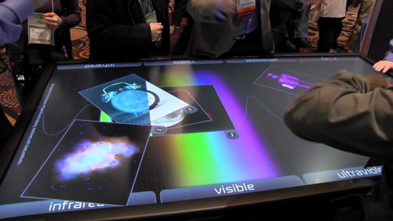 84インチの巨大ディスプレイを備えた40点マルチタッチテーブルを3Mが