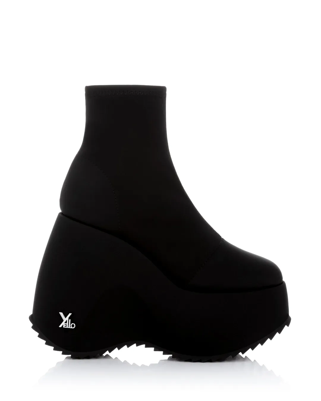 YELLO / TOKYO BLACK DOUBLE SNEAKER LONG BOOTS 2024