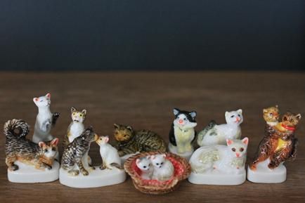 フェーブ（フェーヴ）ネコ 10ヶセット（フランス） - ブロカント