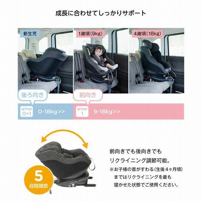 joie Arc（アーク）360° ブラック＆ネイビー 回転式・ISOFIX取付