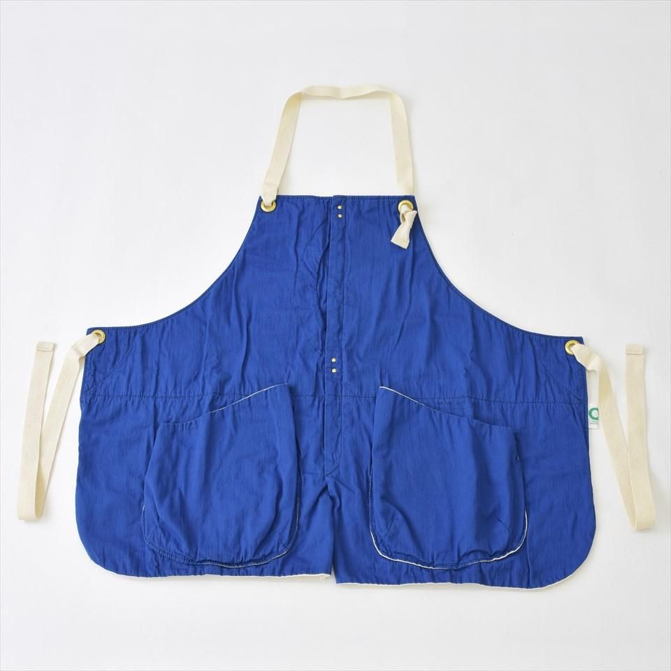 Suolo（スオーロ）GRIZZLY エプロン ブルー（ヘリンボン）