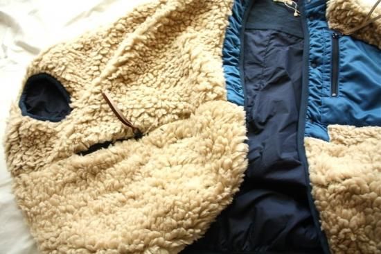 KAPITAL キャピタル ボアフリース×ナイロン ORIGAMIポンチョ