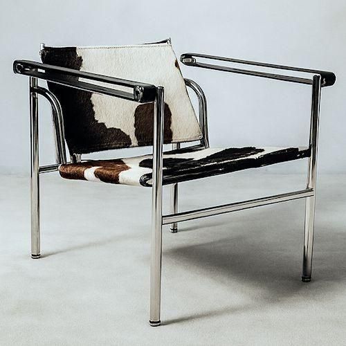 ル・コルビジェ/LC1スリングチェア【ポニースキン・スティールライン