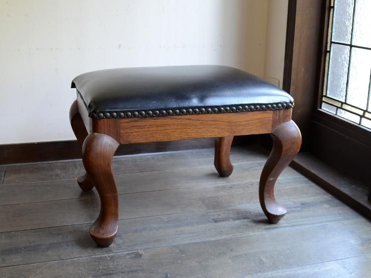 ヴィンテージ 猫足オットマン（フットスツール）｜アンティーク家具