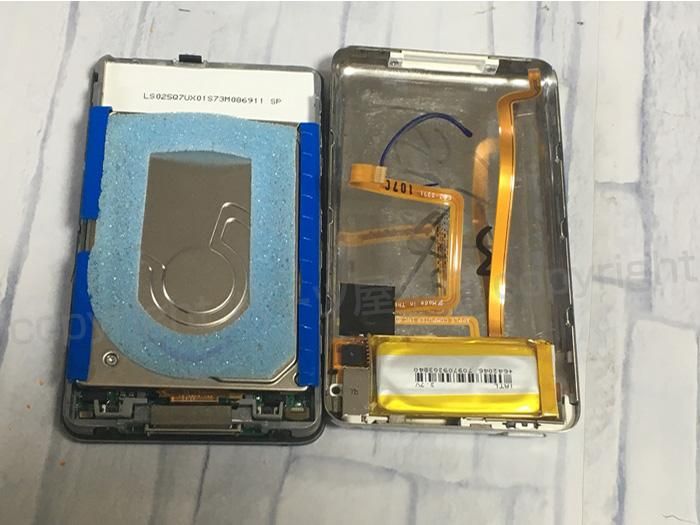 ipod videoのバッテリー交換方法(分解解説）