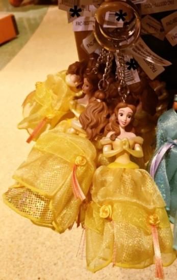 美女と野獣 プリンセス ベル フィギュリン キーリング キーチェーン