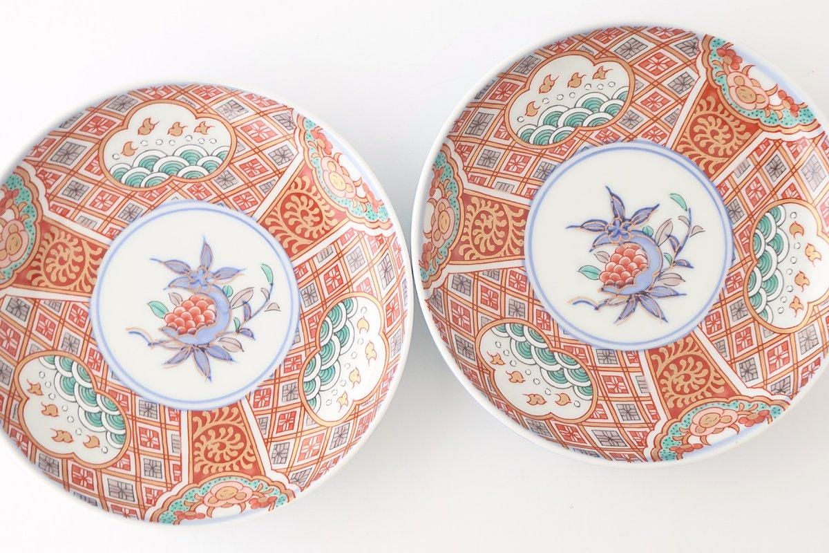 銘々皿｜千鳥柘榴紋｜磁器｜林九郎窯｜波佐見焼｜和食器通販｜うちる