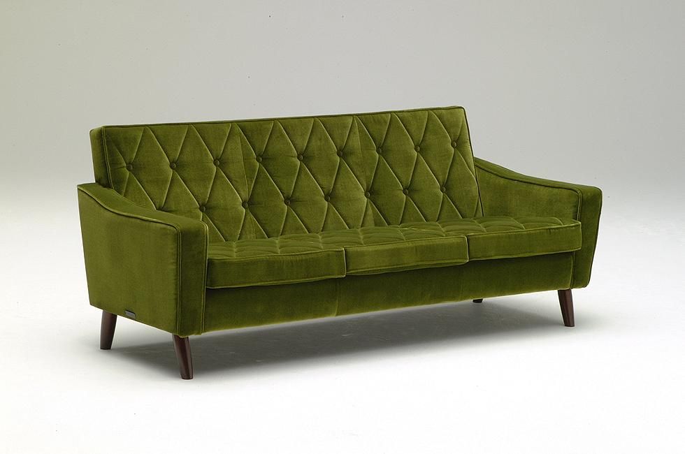 カリモク60 ロビーチェア3シーターモケットグリーン | Plain Table